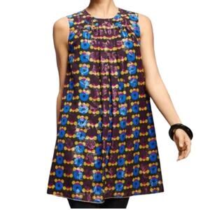 Anna Sui for Target Mod MultiColor Metallic Circles Geometric Shift Dress M